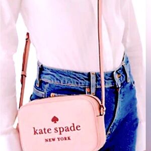 Kate Spade Cream Crossbody Bag with Iconic Logo